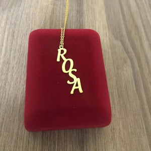 Customized Women's Name Necklace Stainless Steel Handmade Couple Montage