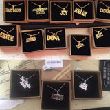 Custom Name Necklaces Initial Letter Pendant Long Chain Personalized Jewelry
