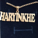 Custom Name Necklaces Initial Letter Pendant Long Chain Personalized Jewelry