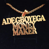 Custom Name Necklaces Initial Letter Pendant Long Chain Personalized Jewelry