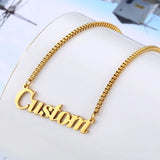 Custom Cursive Name Pendant Necklace Stainless Steel