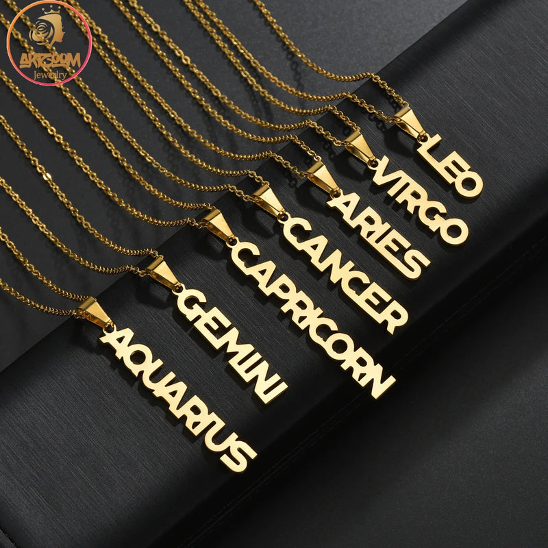 Personalized Name Pendant for Women Stainless Steel Nameplate Chain Jewelry
