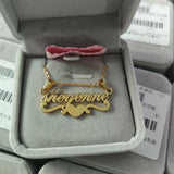 Customized Name Pendant Necklace Stainless Steel Letter Necklace