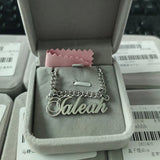 Customized Name Pendant Necklace Stainless Steel Letter Necklace