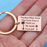 Personalized Name Pop Charm Key Ring Teacher Gift