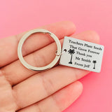 Personalized Name Pop Charm Key Ring Teacher Gift