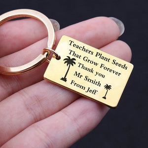 Personalized Name Pop Charm Key Ring Teacher Gift
