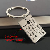 Personalized Name Pop Charm Key Ring Teacher Gift