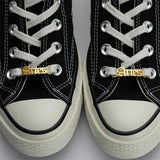 Custom Stainless Steel Nameplate Shoe Buckle Shoelace Clips
