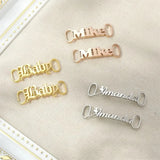 Custom Stainless Steel Nameplate Shoe Buckle Shoelace Clips