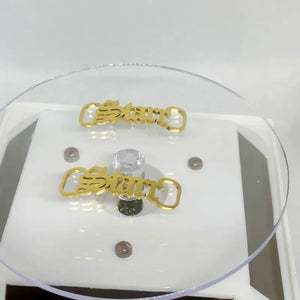 Personalized Name Shoe-buckle Stainless Steel Buckie Silver Charm Jewelry