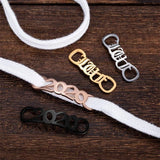 Custom Name Shoe-buckles Women Stainless Steel Nameplate Shoelace Buckle