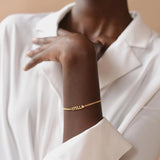 Personalized Name Stainless Steel Bracelet Cuban Chain-Gothic Name Bracelet