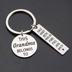 Personalized Name Stainless Steel Keychain - Three Colors