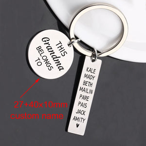 Personalized Name Stainless Steel Keychain - Three Colors