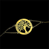 Personalized Name Tree of Life Bracelet for Women Stainless Steel Jewelry