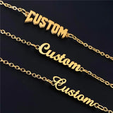 Personalized Name Anklet Bracelet Stainless Steel Letter Chain Anklets