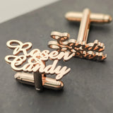 Personalized Name Alphabet Cufflinks Stainless Steel Wedding Cufflinks
