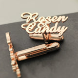 Personalized Name Alphabet Cufflinks Stainless Steel Wedding Cufflinks