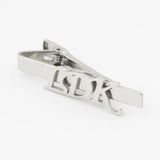 Personalized Stainless Steel Tie Clip Engraved Initials Neck Tie Clamp