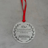 Dad Memories of Love & Laughter Acrylic Pendant