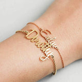 Custom Nameplate Bracelet for Women - Personalized Handwriting Signature Anklet
