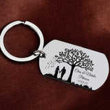 Personalized Names Date Keychain Couple Keyring Anniversary Jewelry