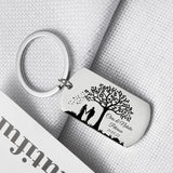 Personalized Names Date Keychain Couple Keyring Anniversary Jewelry