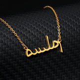 Personalized Crown Name Necklace Stainless Steel Jewelry