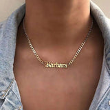 Personalized Crown Name Necklace Stainless Steel Jewelry