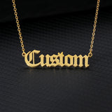 Custom Old English Name Necklace Pendant