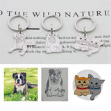 Custom Pet Photo Pendant Necklace Engrave Name Dog Tag Jewelry