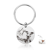 Custom Pet Photo Engraved Keychain