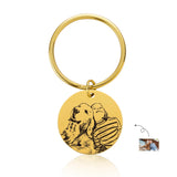Custom Pet Photo Engraved Keychain