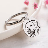Custom Pet Photo Engraved Keychain