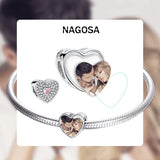 Crystal Heart Charm Bead for Bracelet DIY Jewelry