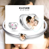 925 Silver Baby Carriage Charm Bead Crystal Bracelet Jewelry