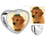 925 Silver Pet Dog Footprint Charm Bead for Bracelet