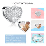 Heart-Shaped CZ Crystal Charm Bracelet Fit Women DIY Jewelry Making