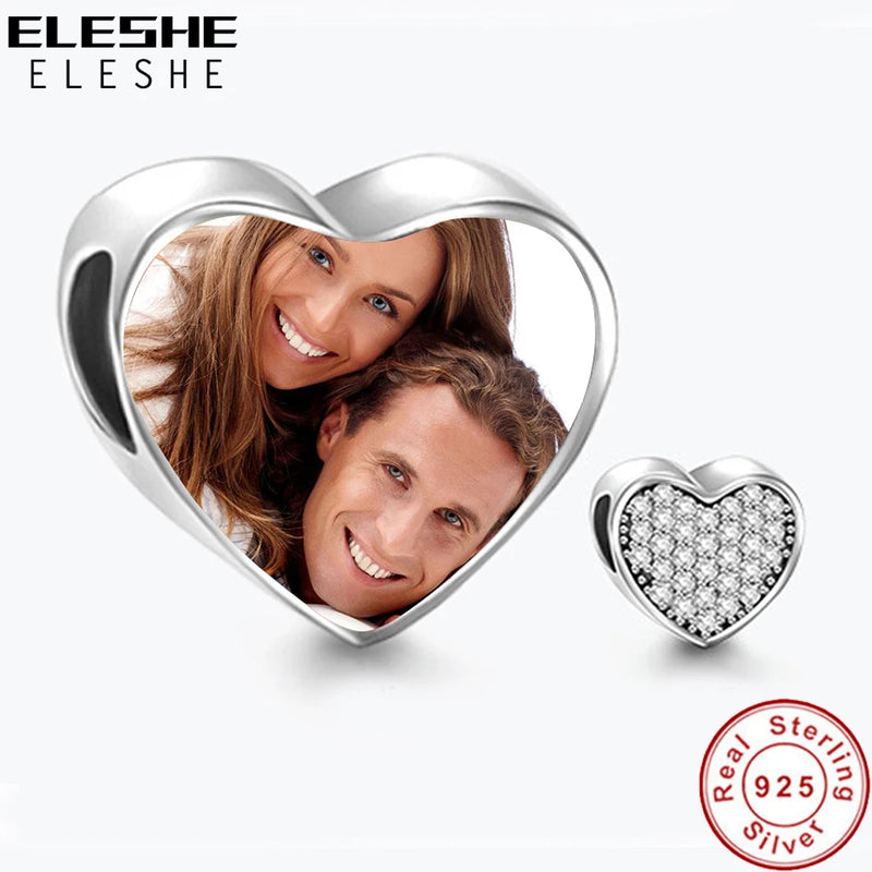 Heart-Shaped CZ Crystal Charm Bracelet Fit Women DIY Jewelry Making