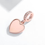 925 Silver Rose Dangle Charm Beads for Bracelet Women DIY Jewelry