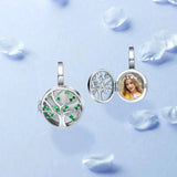 925 Silver Family Tree Charm Necklace for Women