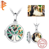 925 Silver Family Tree Charm Necklace for Women