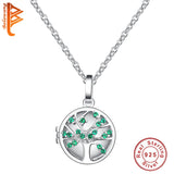 925 Silver Family Tree Charm Necklace for Women