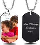 Personalized Photo & Message Necklace Keychain