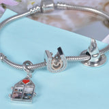 Mom Personalized Photo Charm 925 Sterling Silver for Bracelets