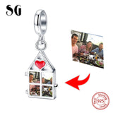 Mom Personalized Photo Charm 925 Sterling Silver for Bracelets