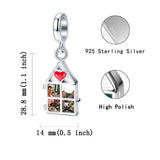 Mom Personalized Photo Charm 925 Sterling Silver for Bracelets