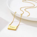 Custom Engrave Pull-Out Envelope Pendant Necklace