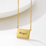 Custom Engrave Pull-Out Envelope Pendant Necklace